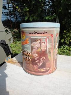 Mike Sells Limited Edition Potato Chip Blue Tin w Lid 75th Anniversary