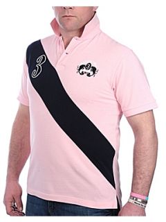 Raging Bull Diagonal stripe pique polo shirt Light Pink   House of Fraser