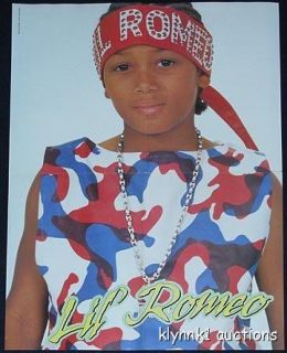 Lil Romeo Centerfold Poster 1014A Lil Romeo on Back