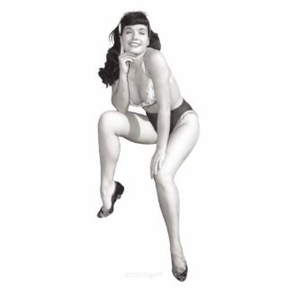 Bettie Page with a Beautiful Smile and Legs Pinup2 Acrylic Cut Outs