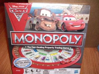 Cars 2 Monopoly Lightning McQueen Racetrack Property Game New