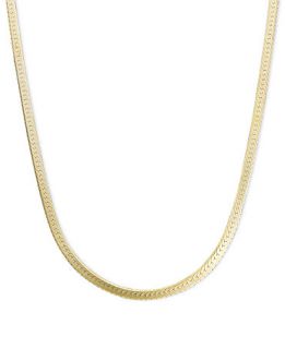 14k Gold Necklace, 20 Flat Herringbone Chain   Necklaces   Jewelry