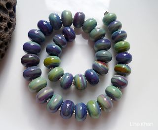 Lina Khan Lampwork Beads Multicolor 36MIDI