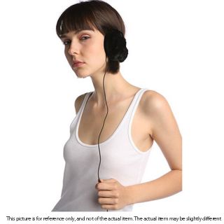 Earmuff Headphones Speakers Listen to Music in Warm Snug Comfort Green
