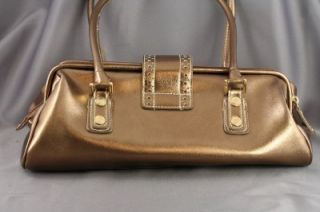 Liz Claiborne Designer Gold Metallic Handbag Purse