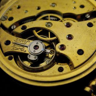 RARE Aged Excellent Lip Chronometre Watch Enamel Dial Gold Plated Case