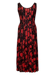 Chesca Abstract floral print mesh strippy dress Red   House of Fraser