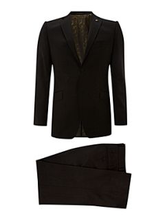 Single breasted golden ewe suit Charcoal   