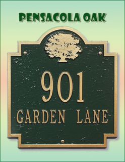 This stylish new address marker features the beautiful Live Oak Tree