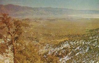 Lone Pine Canyon CA View of Owens Valley Postcard
