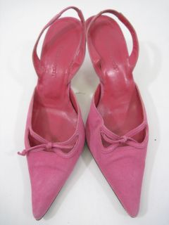 LK Bennett Pink Suede Slingbacks Pumps Heels Shoes 7