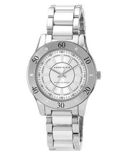 Anne Klein Watch, Womens Silver tone Aluminum Bracelet 36mm 10