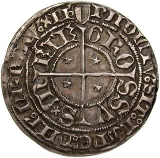 RARE Coin Year 1406 St Stephen France Stamped Coin
