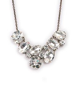 Martine Wester Large Crystal Stone Bib Necklace   
