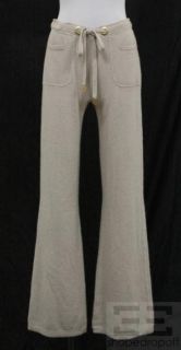 Tory Burch Beige Cashmere Drawstring Lounge Pants Size S