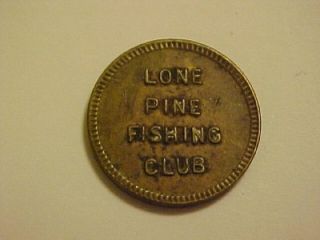 Lone Pine Fishing Club 5 Cents Trade Token