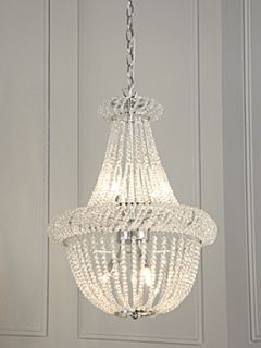 Linea Opera glass beaded swag chandelier   