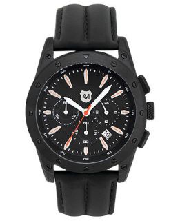 Andrew Marc Watch, Mens Chronograph Heritage Racer Black Leather