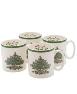 Spode Dinnerware, Christmas Tree Mug and Coaster Set   Collections