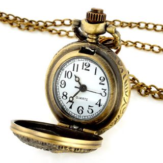  Vintage Antique Pocket Watch Mechanical Alloy Clock Case