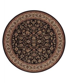 Nourison Round Area Rug, Rajah JA18 Bijar Black 8