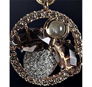 Gucci Diamond 18K Gold Quartz Horsebit Earrings Jewelry Adularia Fly $