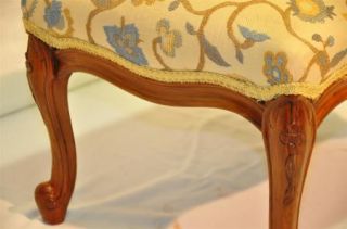 French Louis XI Style Walnut Foot Stool Completely Finished Circa 1930