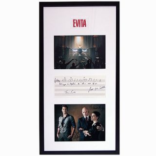 Bway Evita Lloyd Webber Leads Sign Framed Music Phrase