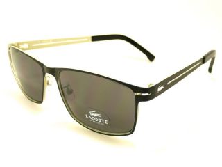 New Lacoste L107S Black Gray 58 15 Mens Sunglasses 100 UV Add