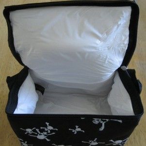 Skull Crossbones Insulated Lunch Box Bag 4 Can New