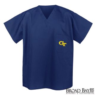 GT Georgia Tech Logo Scrubs Scrub Shirt Yellow Jackets