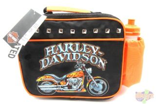 Harley Davidson Insulated Lunch Box Tote Water Bottle