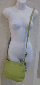 BRIGHTON ~ Jodi Light Green Heart Reversible Tote Shoulder Bag Leather