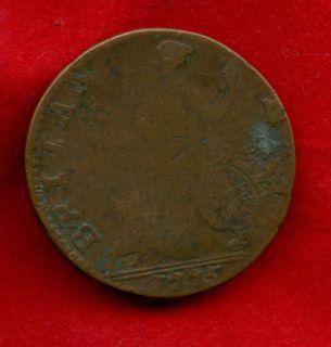 1775 Great Britain UK England 1 2 Half Penny Token Coin VG Scarce