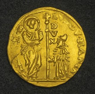 1789 Venice Doge Ludovico Manin Gold Zecchino Ducat Coin VF