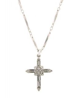 Vatican Necklace, Silver tone Marcasite Cross Pendant   Fashion