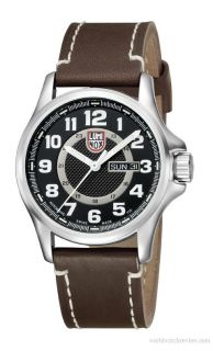 Luminox Field Automatic Black Dial Brown Leather Mens Watch 1801