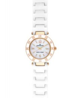 Anne Klein Watch, Womens White Ceramic Bracelet 10 9416RGWT   All