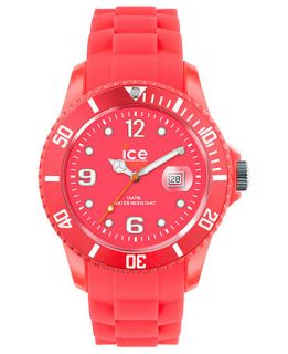 Ice Watch Watch, Womens Ice Flashy Neon Red Silicone Strap 43mm
