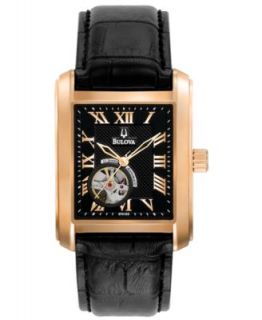 Bulova Accutron Watch, Mens Swiss Chronograph Stratford Brown Croc