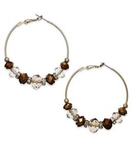 INC International Concepts Earrings, 12k Gold Plated Glass and