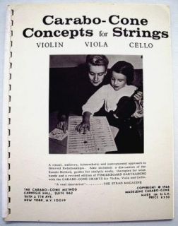 Carabo Cone Concepts for Strings 1966 Violin Viola