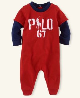 Ralph Lauren Baby Coverall, Baby Boys Graphic Ringer Coverall