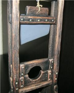 Rustic French Revolution Guillotine Dungeon Castle Walnut 30