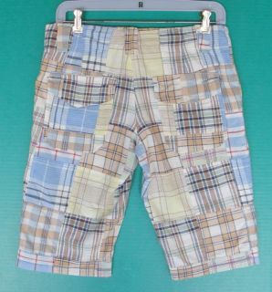 Women American Eagle Madras Plaid Patchwork Shorts 2 XS Extra Small