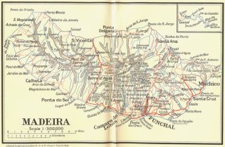 Portugal Madeira 1929 Map