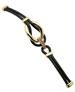 Tahari Bracelet, 14k Gold Plated Leather Bracelet