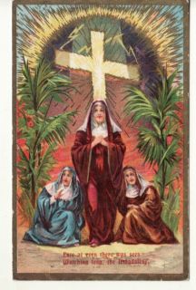 Religious Easter Cross Mary Magdalene Postcard