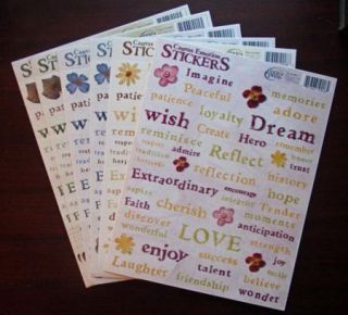 Pixie Press Canvas Emotion Word Stickers 6 Sheets