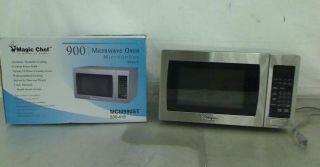 Magic Chef 0 9 CU ft Countertop Microwave in Stainless Steel